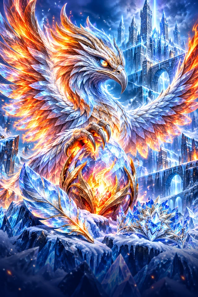 Frostfire Phoenix · Opal — antiquities